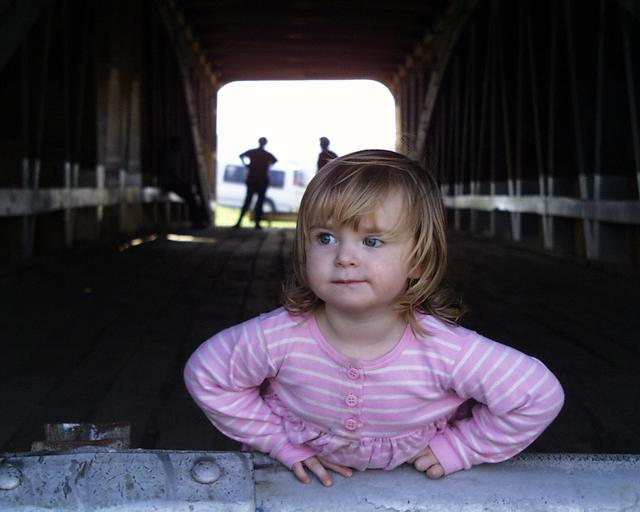 T2339 Addie On Covered Bridge