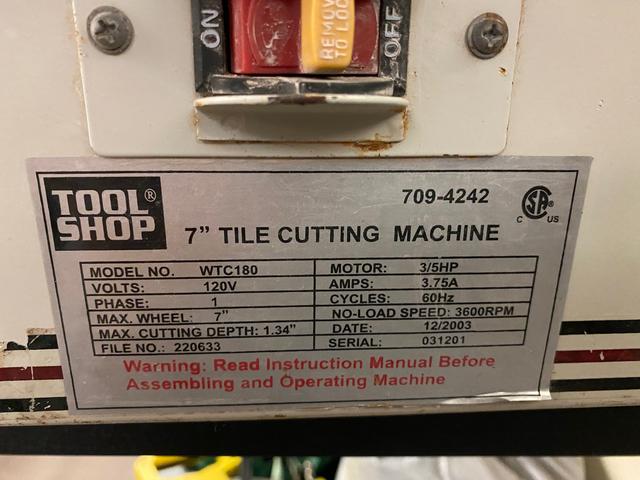 T2433 Wet Tile Table Saw